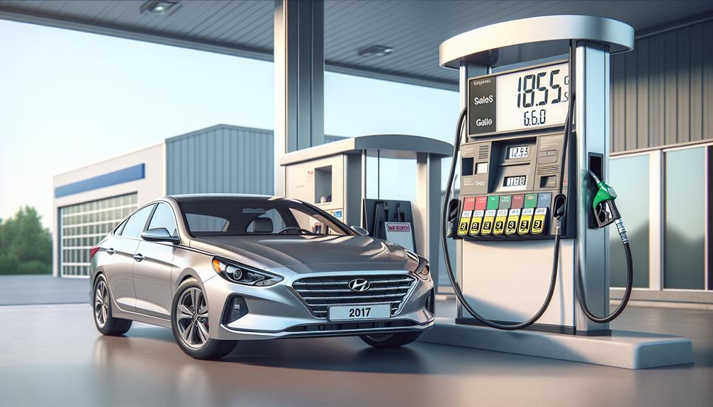 2017 hyundai sonata gas capacity
