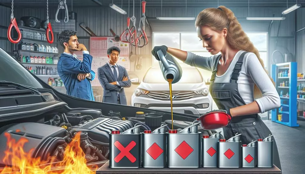 dealing with incorrect engine oil