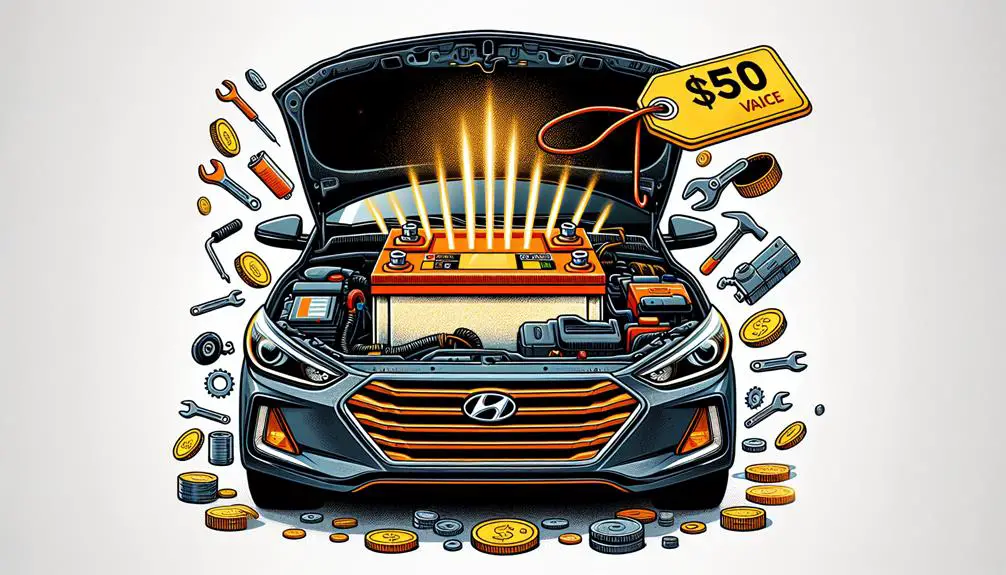 hyundai elantra battery cost