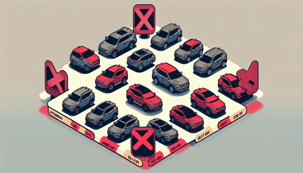 hyundai santa fe warnings