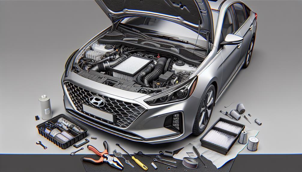 locating air filter hyundai