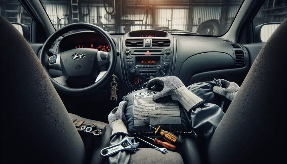 remove hyundai accent airbag