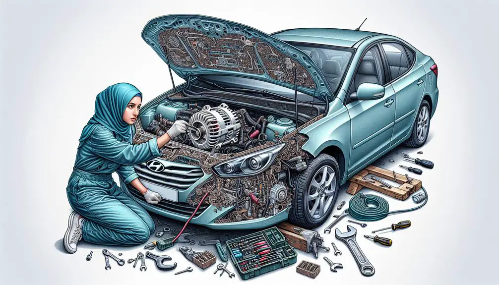 replacing alternator on elantra