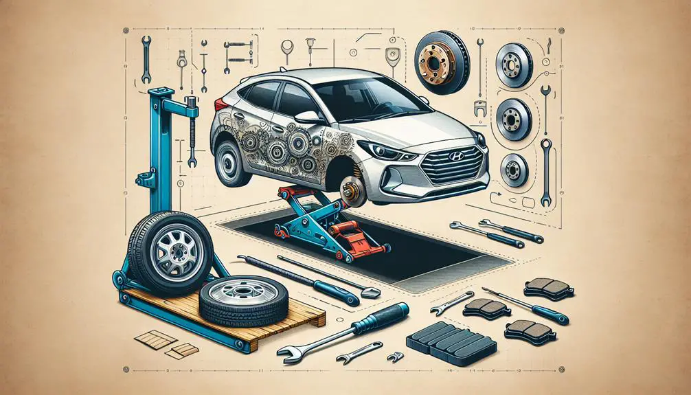 changing elantra brake pads