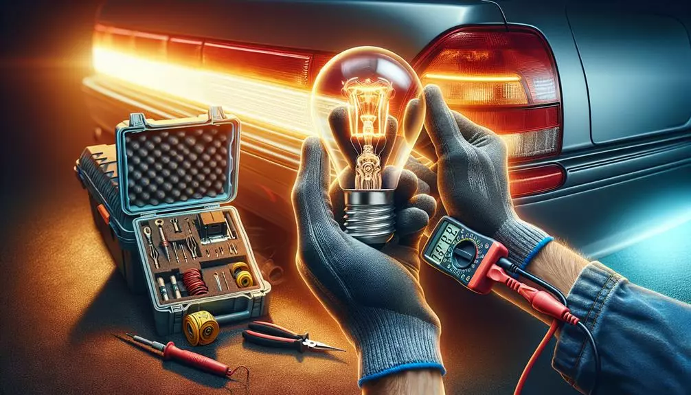 checking car brake lights