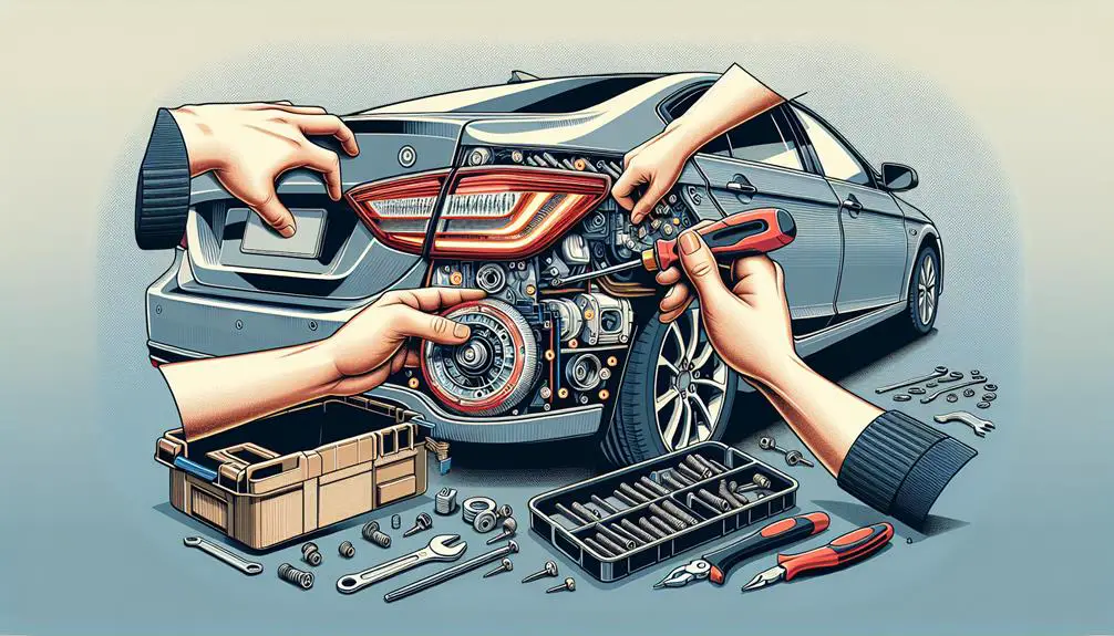 detaching the car s headlight