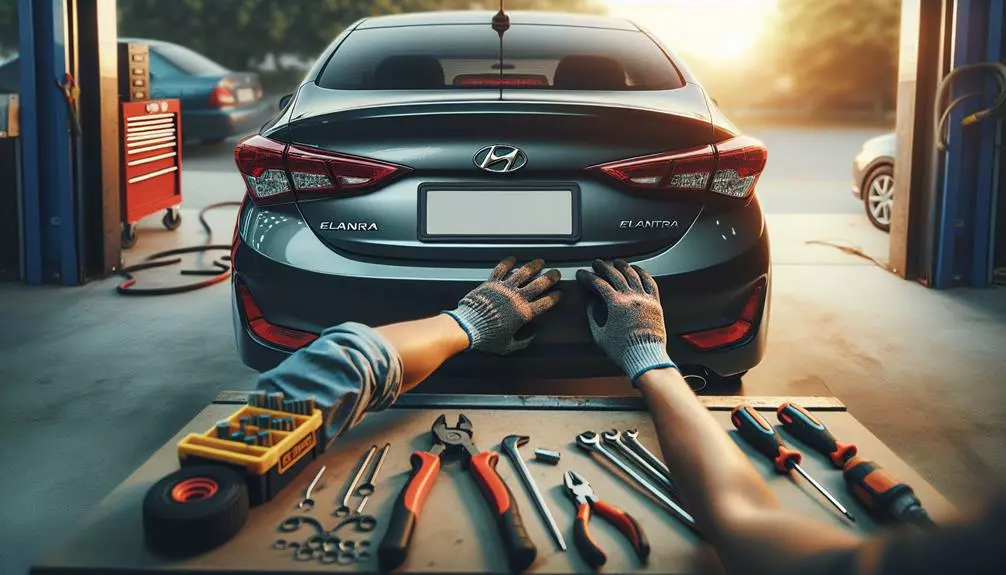 detaching the tail light