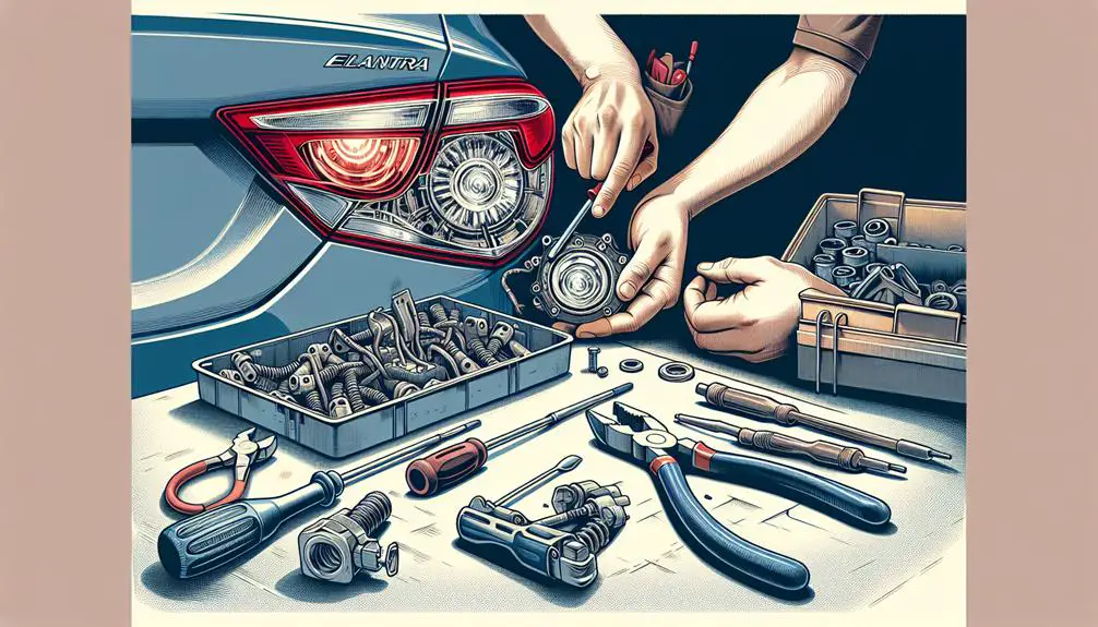 elantra brake light replacement