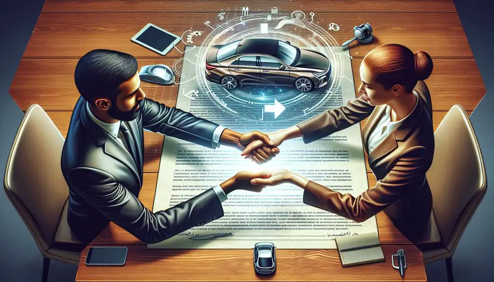 finalizing the dealership contract