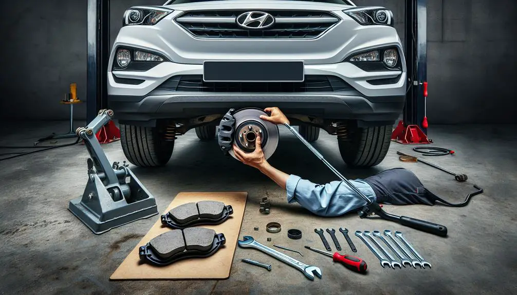 hyundai tucson brake pad replacement