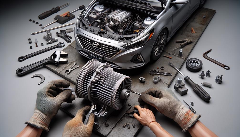 replace blower motor sonata