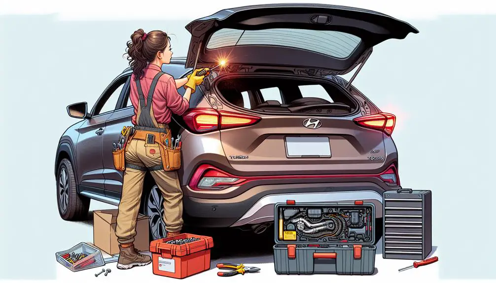 replacing hyundai tucson brake light
